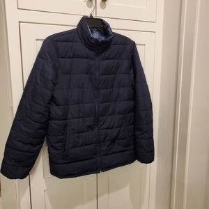 Boys GAP Navy LITE puffer Reversible Jacket Size XXL